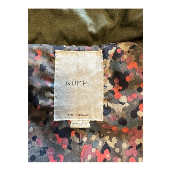 Numph Trench Style Jacket Hooded Button Front Cinched Waist - Size UK 8 / Small - Picture 6 of 16